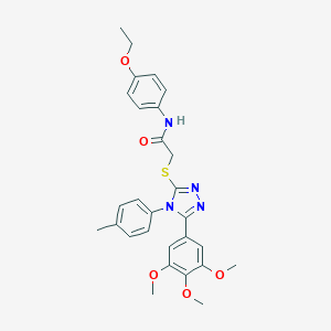 N-(4-ethoxyphenyl)-2-{[4-(4-methylphenyl)-5-(3,4,5-trimethoxyphenyl)-4H-1,2,4-triazol-3-yl]sulfanyl}acetamide