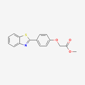 molecular formula C16H13NO3S B4194358 methyl [4-(1,3-benzothiazol-2-yl)phenoxy]acetate 