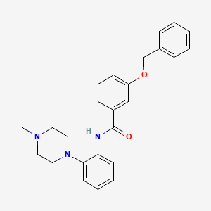 molecular formula C25H27N3O2 B4194364 3-(benzyloxy)-N-[2-(4-methyl-1-piperazinyl)phenyl]benzamide 