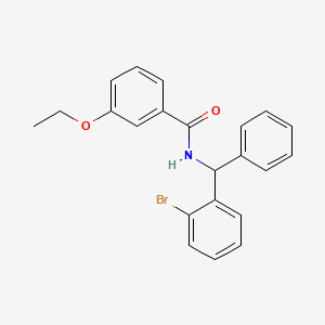 molecular formula C22H20BrNO2 B4194374 N-[(2-bromophenyl)(phenyl)methyl]-3-ethoxybenzamide 