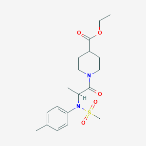 ethyl 1-[N-(4-methylphenyl)-N-(methylsulfonyl)alanyl]-4-piperidinecarboxylate