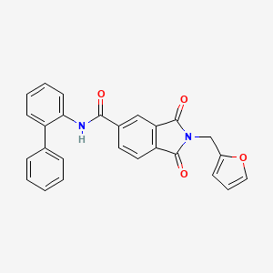 molecular formula C26H18N2O4 B4194499 N-2-biphenylyl-2-(2-furylmethyl)-1,3-dioxo-5-isoindolinecarboxamide 