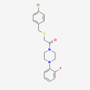 molecular formula C19H20BrFN2OS B4194518 1-{[(4-bromobenzyl)thio]acetyl}-4-(2-fluorophenyl)piperazine 
