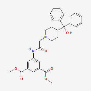 molecular formula C30H32N2O6 B4194534 dimethyl 5-[({4-[hydroxy(diphenyl)methyl]-1-piperidinyl}acetyl)amino]isophthalate 