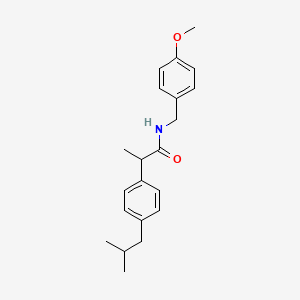 molecular formula C21H27NO2 B4194547 2-(4-isobutylphenyl)-N-(4-methoxybenzyl)propanamide 