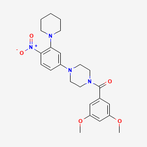1-(3,5-dimethoxybenzoyl)-4-[4-nitro-3-(1-piperidinyl)phenyl]piperazine