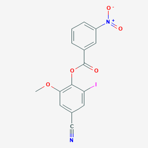 4-cyano-2-iodo-6-methoxyphenyl 3-nitrobenzoate