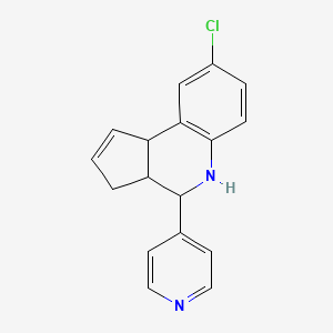 molecular formula C17H15ClN2 B4194602 8-chloro-4-(4-pyridinyl)-3a,4,5,9b-tetrahydro-3H-cyclopenta[c]quinoline 