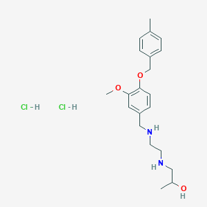 molecular formula C21H32Cl2N2O3 B4194615 1-{[2-({3-methoxy-4-[(4-methylbenzyl)oxy]benzyl}amino)ethyl]amino}-2-propanol dihydrochloride 