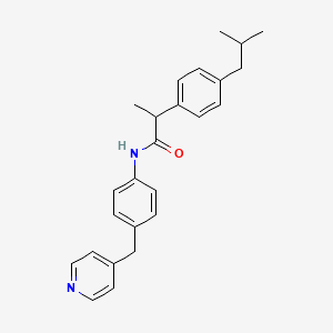 molecular formula C25H28N2O B4194635 2-(4-isobutylphenyl)-N-[4-(4-pyridinylmethyl)phenyl]propanamide 