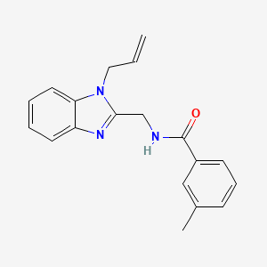 molecular formula C19H19N3O B4194659 N-[(1-allyl-1H-benzimidazol-2-yl)methyl]-3-methylbenzamide 