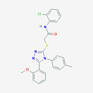 N-(2-chlorophenyl)-2-[[5-(2-methoxyphenyl)-4-(p-tolyl)-1,2,4-triazol-3-yl]sulfanyl]acetamide