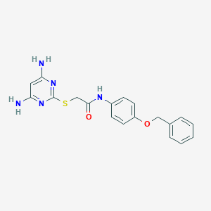 2-(4,6-diaminopyrimidin-2-yl)sulfanyl-N-(4-phenylmethoxyphenyl)acetamide