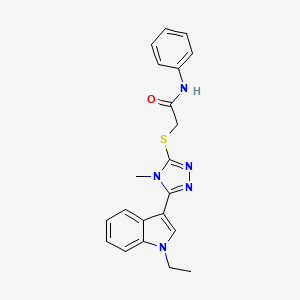 molecular formula C21H21N5OS B4194746 2-{[5-(1-ethyl-1H-indol-3-yl)-4-methyl-4H-1,2,4-triazol-3-yl]thio}-N-phenylacetamide 