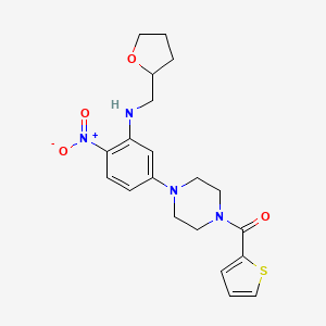 2-nitro-N-(tetrahydro-2-furanylmethyl)-5-[4-(2-thienylcarbonyl)-1-piperazinyl]aniline