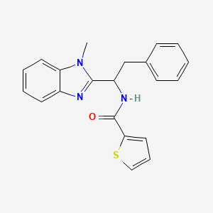 molecular formula C21H19N3OS B4194763 N-[1-(1-methyl-1H-benzimidazol-2-yl)-2-phenylethyl]-2-thiophenecarboxamide 