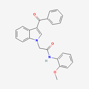 molecular formula C24H20N2O3 B4194820 2-(3-benzoyl-1H-indol-1-yl)-N-(2-methoxyphenyl)acetamide 