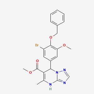 methyl 7-[4-(benzyloxy)-3-bromo-5-methoxyphenyl]-5-methyl-4,7-dihydro[1,2,4]triazolo[1,5-a]pyrimidine-6-carboxylate