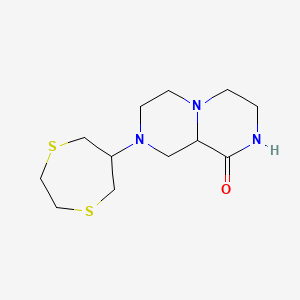 molecular formula C12H21N3OS2 B4194904 8-(1,4-dithiepan-6-yl)hexahydro-2H-pyrazino[1,2-a]pyrazin-1(6H)-one 
