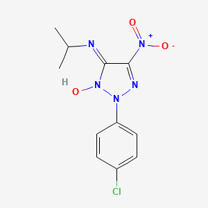 molecular formula C11H12ClN5O3 B4194910 2-(4-chlorophenyl)-N-isopropyl-5-nitro-2H-1,2,3-triazol-4-amine 3-oxide 