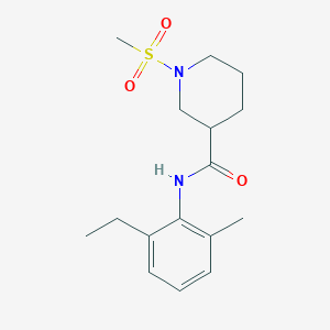 molecular formula C16H24N2O3S B4194958 N-(2-ethyl-6-methylphenyl)-1-(methylsulfonyl)-3-piperidinecarboxamide 
