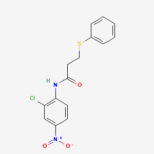molecular formula C15H13ClN2O3S B4194961 N-(2-chloro-4-nitrophenyl)-3-(phenylthio)propanamide 