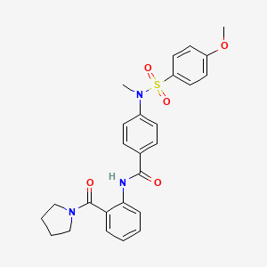 molecular formula C26H27N3O5S B4194977 4-[[(4-methoxyphenyl)sulfonyl](methyl)amino]-N-[2-(1-pyrrolidinylcarbonyl)phenyl]benzamide 