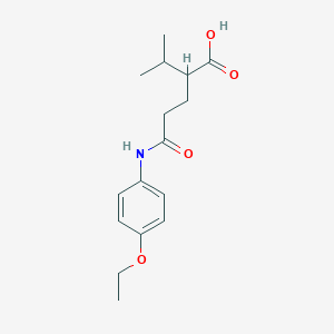 molecular formula C16H23NO4 B4194999 5-[(4-ethoxyphenyl)amino]-2-isopropyl-5-oxopentanoic acid 