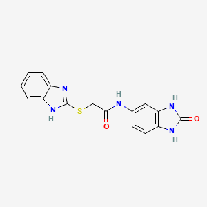 molecular formula C16H13N5O2S B4195004 2-(1H-benzimidazol-2-ylthio)-N-(2-oxo-2,3-dihydro-1H-benzimidazol-5-yl)acetamide 
