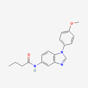 molecular formula C18H19N3O2 B4195011 N-[1-(4-methoxyphenyl)-1H-benzimidazol-5-yl]butanamide 