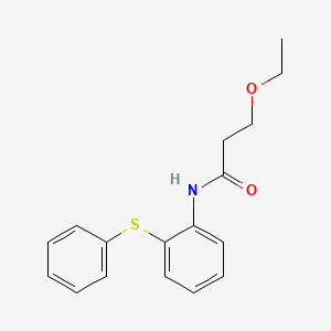 molecular formula C17H19NO2S B4195025 3-ethoxy-N-[2-(phenylthio)phenyl]propanamide 