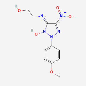 molecular formula C11H13N5O5 B4195031 2-{[2-(4-methoxyphenyl)-5-nitro-3-oxido-2H-1,2,3-triazol-4-yl]amino}ethanol 