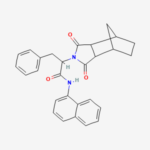 molecular formula C28H26N2O3 B4195037 2-(3,5-dioxo-4-azatricyclo[5.2.1.0~2,6~]dec-4-yl)-N-1-naphthyl-3-phenylpropanamide CAS No. 1022919-10-3