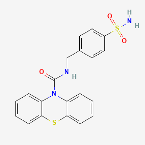 molecular formula C20H17N3O3S2 B4195068 N-[4-(aminosulfonyl)benzyl]-10H-phenothiazine-10-carboxamide 