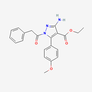 ethyl 3-amino-5-(4-methoxyphenyl)-1-(phenylacetyl)-1H-pyrazole-4-carboxylate