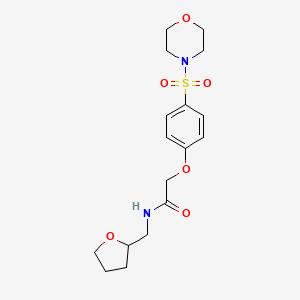 molecular formula C17H24N2O6S B4195085 2-[4-(4-morpholinylsulfonyl)phenoxy]-N-(tetrahydro-2-furanylmethyl)acetamide 
