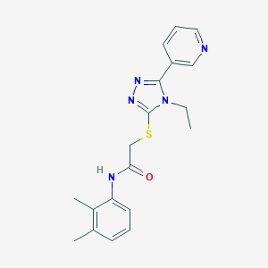 molecular formula C19H21N5OS B419511 N-(2,3-dimethylphenyl)-2-{[4-ethyl-5-(pyridin-3-yl)-4H-1,2,4-triazol-3-yl]sulfanyl}acetamide CAS No. 333331-35-4