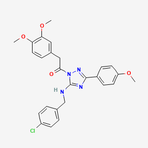 molecular formula C26H25ClN4O4 B4195144 N-(4-chlorobenzyl)-1-[(3,4-dimethoxyphenyl)acetyl]-3-(4-methoxyphenyl)-1H-1,2,4-triazol-5-amine 