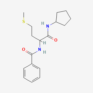 molecular formula C17H24N2O2S B4195163 N-[1-[(cyclopentylamino)carbonyl]-3-(methylthio)propyl]benzamide 
