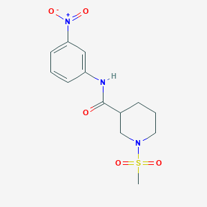 molecular formula C13H17N3O5S B4195165 1-(methylsulfonyl)-N-(3-nitrophenyl)-3-piperidinecarboxamide 