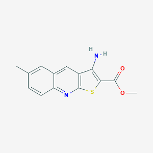 molecular formula C14H12N2O2S B419521 Methyl 3-amino-6-methylthieno[2,3-b]quinoline-2-carboxylate 