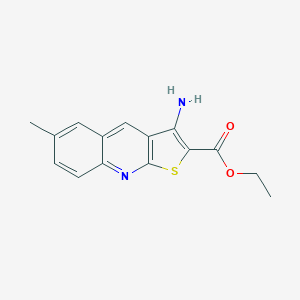 molecular formula C15H14N2O2S B419522 Ethyl 3-amino-6-methylthieno[2,3-b]quinoline-2-carboxylate 
