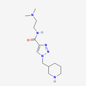 N-[2-(dimethylamino)ethyl]-1-(piperidin-3-ylmethyl)-1H-1,2,3-triazole-4-carboxamide