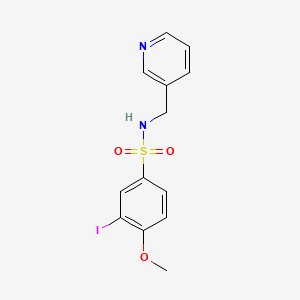 molecular formula C13H13IN2O3S B4195250 3-iodo-4-methoxy-N-(3-pyridinylmethyl)benzenesulfonamide 