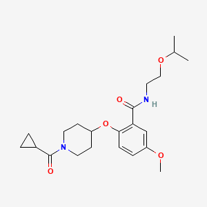 2-{[1-(cyclopropylcarbonyl)-4-piperidinyl]oxy}-N-(2-isopropoxyethyl)-5-methoxybenzamide
