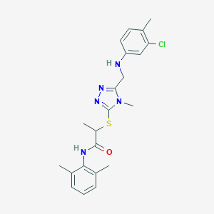 2-({5-[(3-chloro-4-methylanilino)methyl]-4-methyl-4H-1,2,4-triazol-3-yl}sulfanyl)-N-(2,6-dimethylphenyl)propanamide