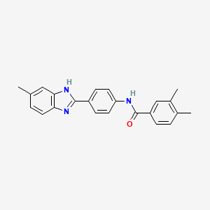 molecular formula C23H21N3O B4195308 3,4-dimethyl-N-[4-(5-methyl-1H-benzimidazol-2-yl)phenyl]benzamide 