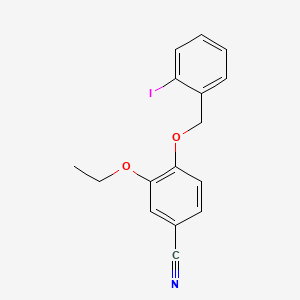 molecular formula C16H14INO2 B4195342 3-ethoxy-4-[(2-iodobenzyl)oxy]benzonitrile 