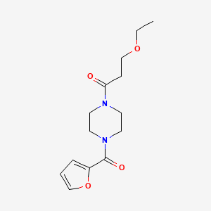 molecular formula C14H20N2O4 B4195365 1-(3-ethoxypropanoyl)-4-(2-furoyl)piperazine 