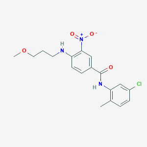 molecular formula C18H20ClN3O4 B4195376 N-(5-chloro-2-methylphenyl)-4-[(3-methoxypropyl)amino]-3-nitrobenzamide 